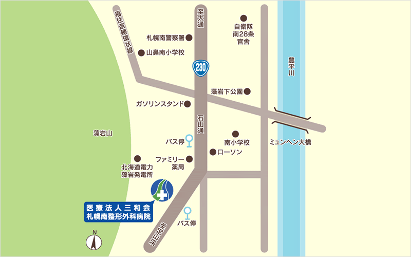 札幌南整形外科 マップ